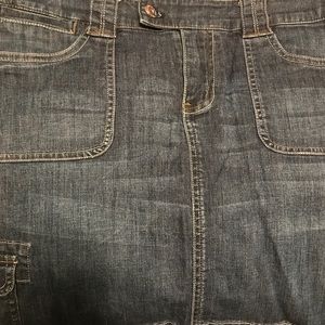 White House Black Market Denim Cargo skirt